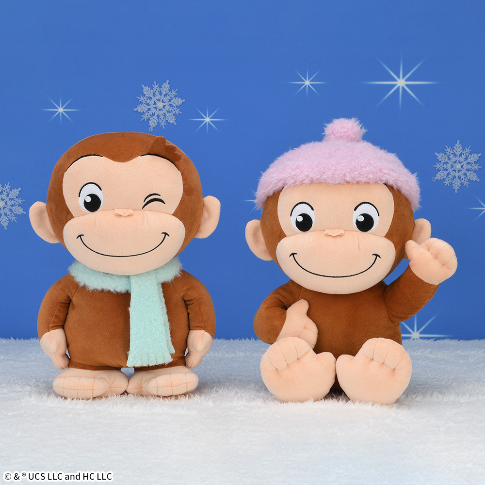 おさるのジョージ　ぽってりLぬいぐるみ　ウィンター