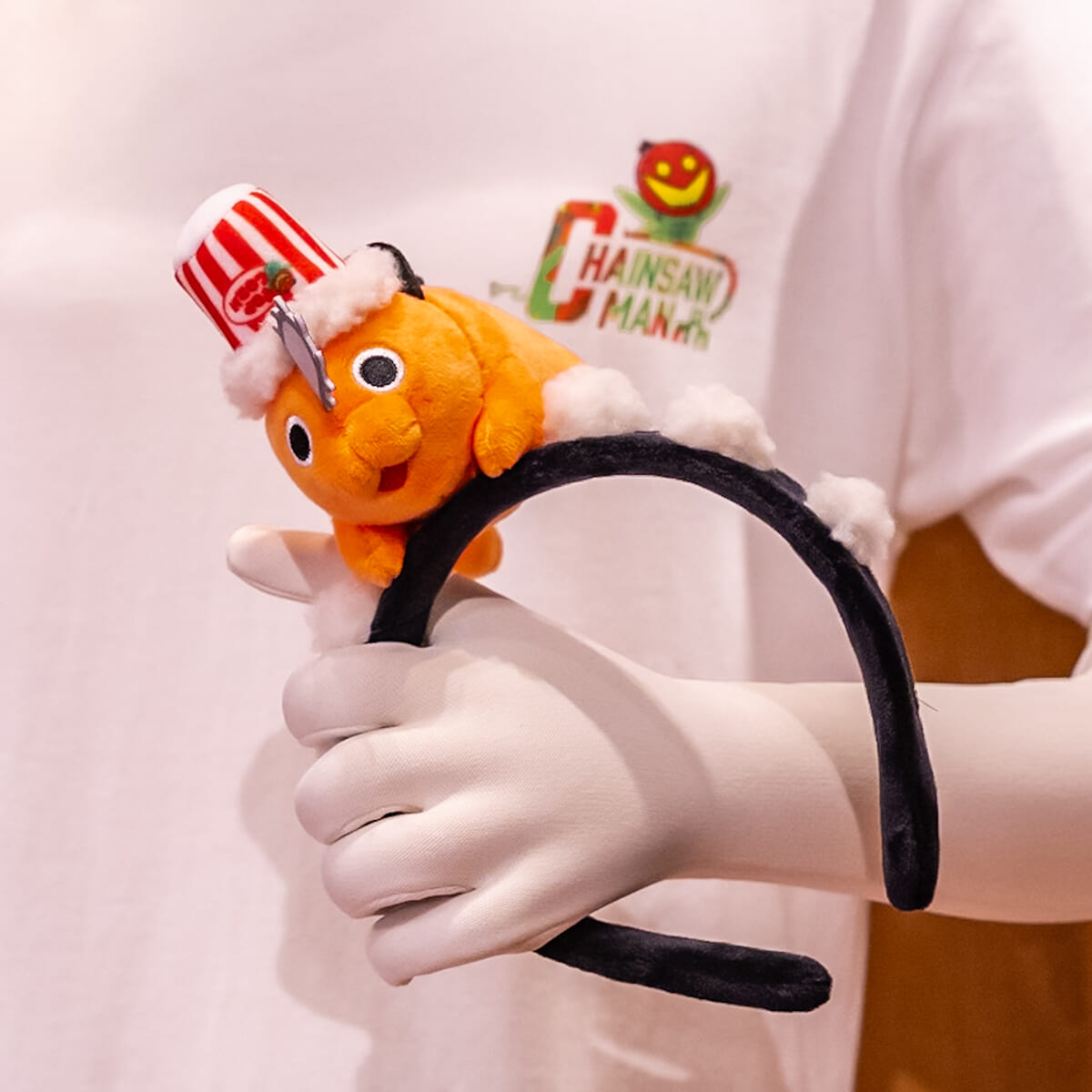 【新品】USJ チェンソーマン　ポチタ　ぶらさがりマスコット&カチューシャ 新品】USJ チェンソーマン ポチタ ぶらさがりマスコット