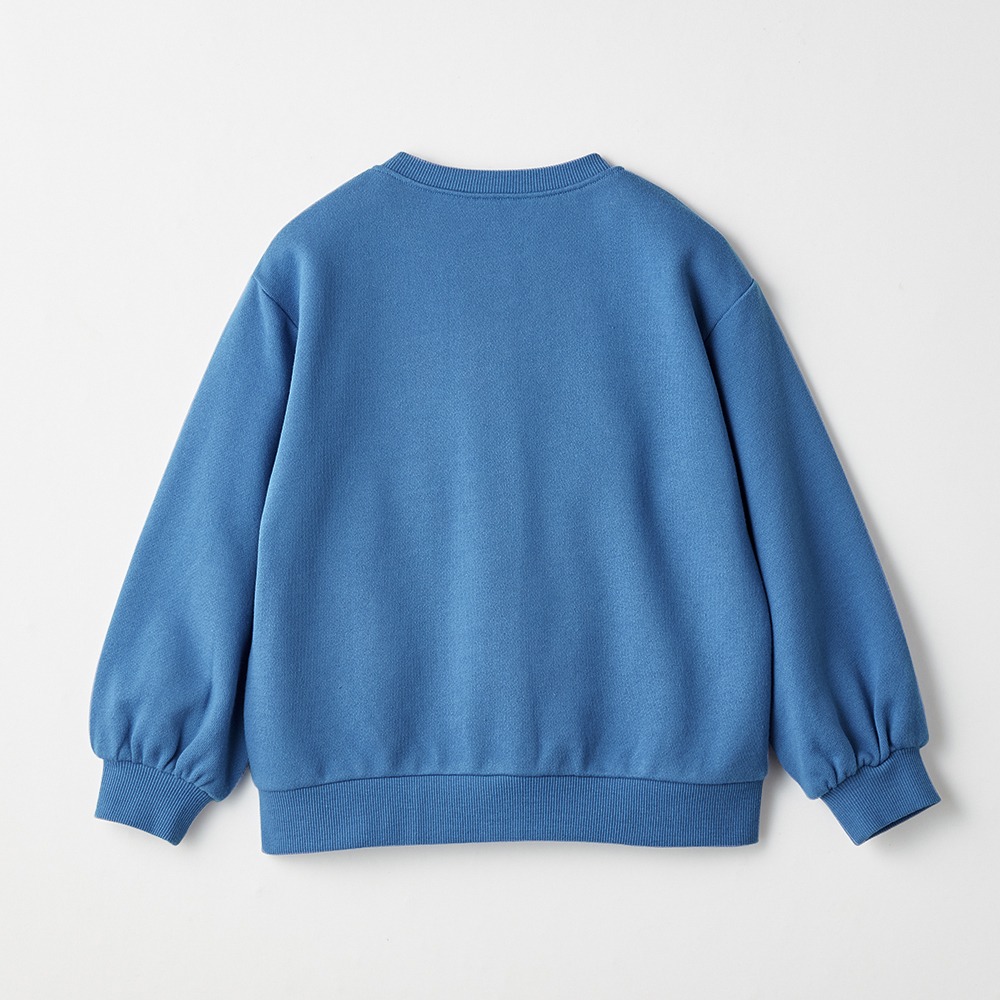 刺繍がかわいい裏毛カーディガン　バックスタイル