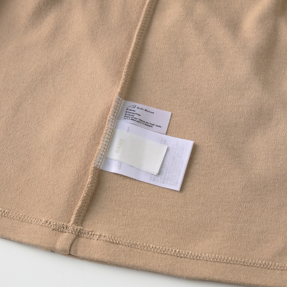 名札ココ 襟フリル長袖プリントTシャツ お名前スペース