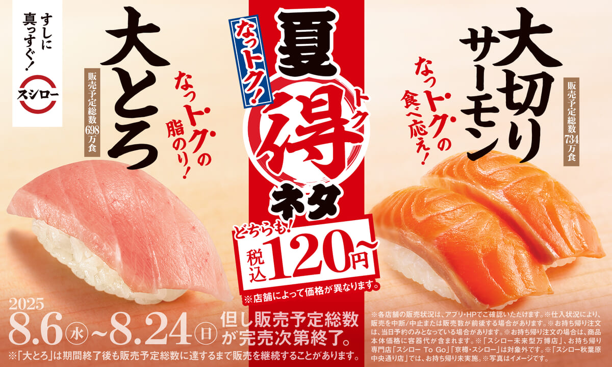 スシロー「夏得（なっトク）」ネタ