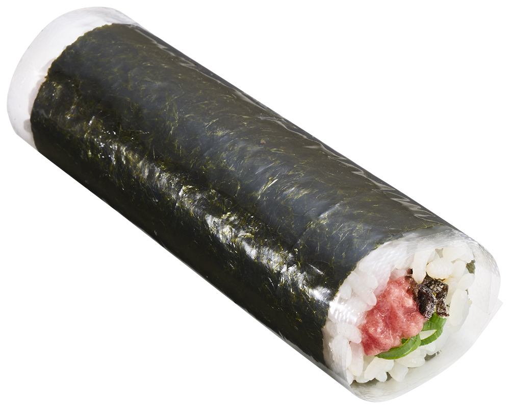 天然本鮪ねぎとろと塩こんぶ手巻