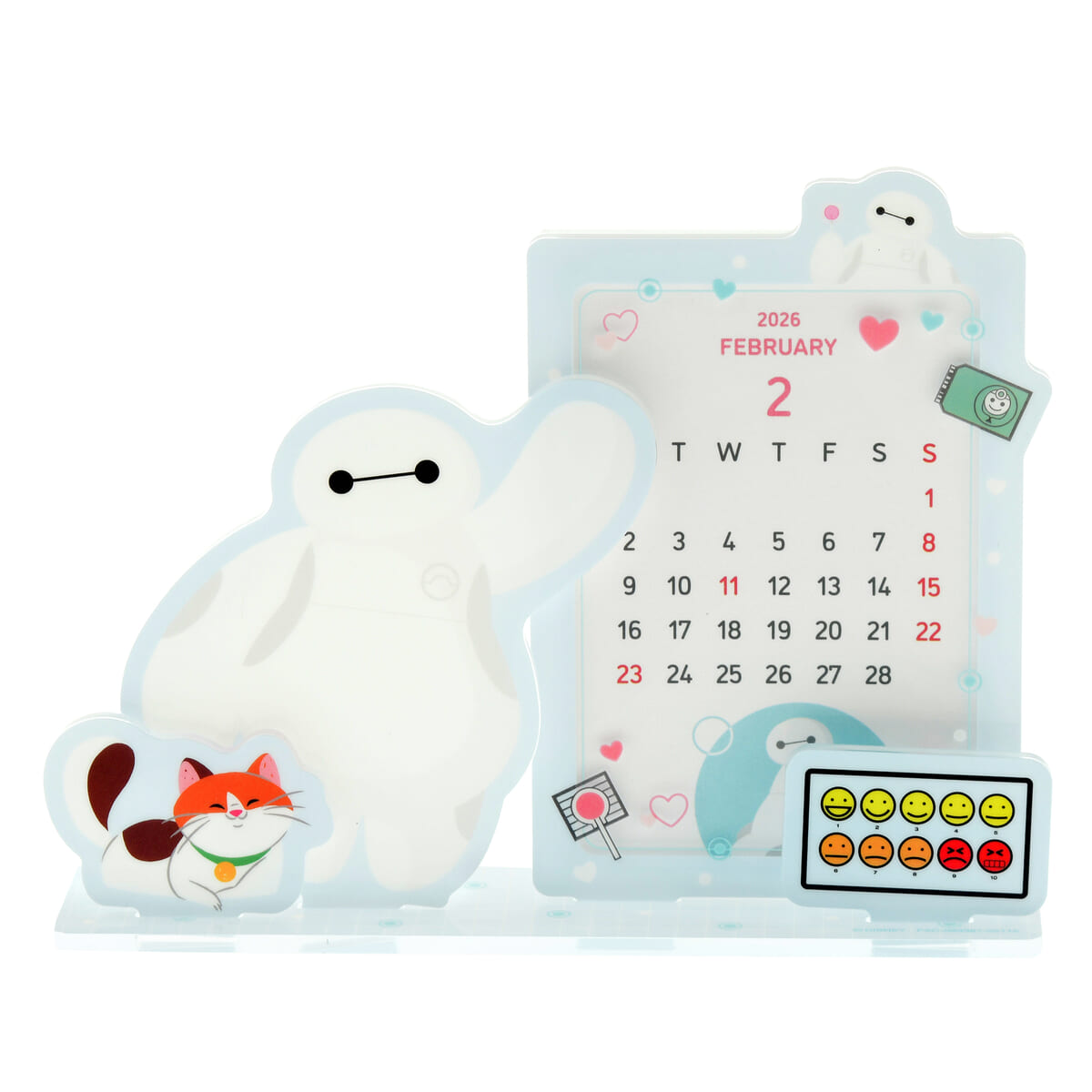 ベイマックス＆モチ 卓上カレンダー アクリル CALENDAR＆ORGANIZER 2026