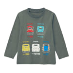 長袖Tシャツ 「新幹線シリーズ」　カーキ