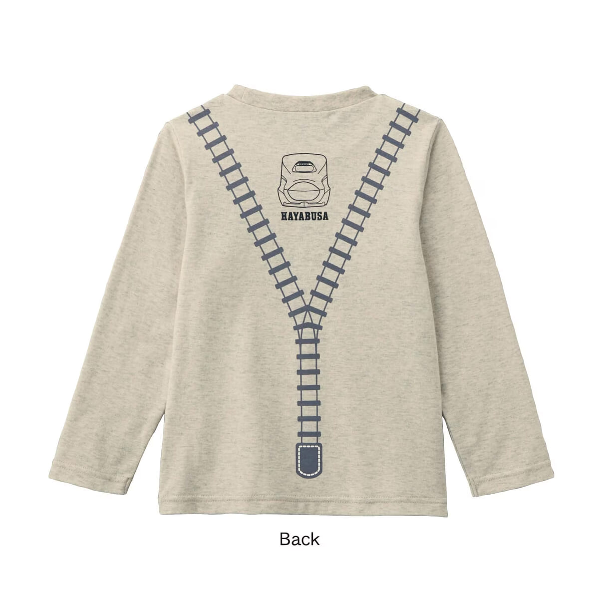 長袖Tシャツ 「新幹線シリーズ」　オートミール　バック