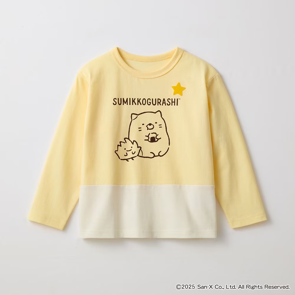 名札ココ配色長袖Tシャツ 「すみっコぐらし」　ねこ