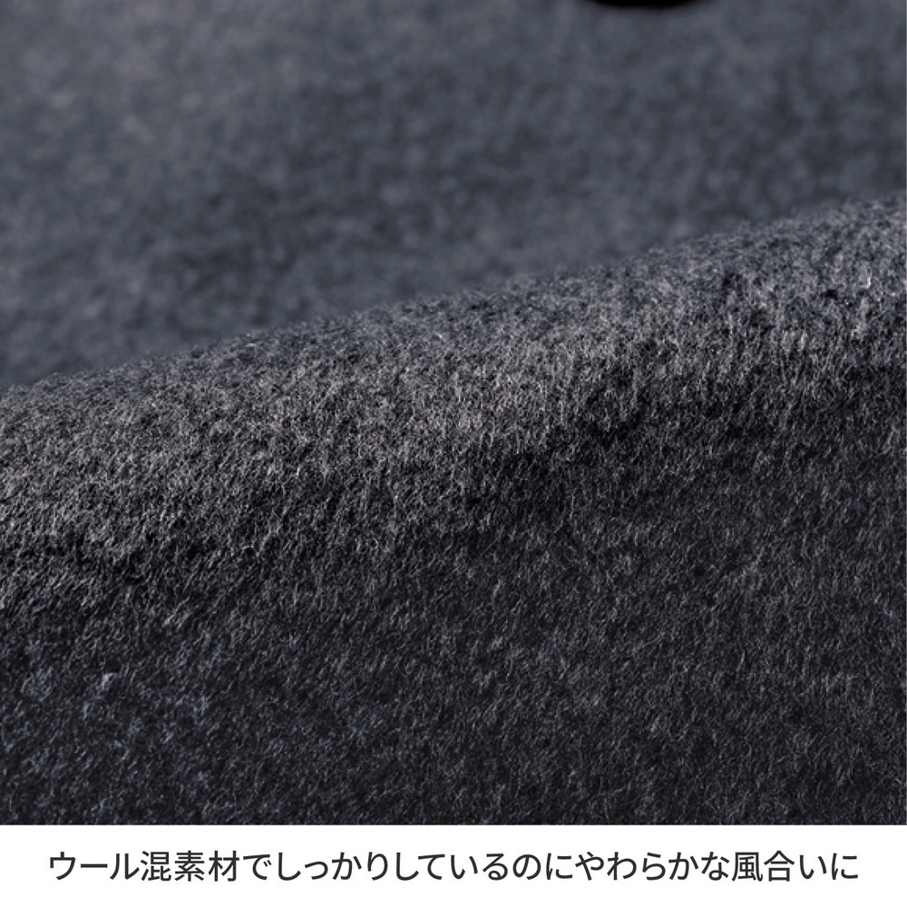刺繍入りAラインコート 素材アップ