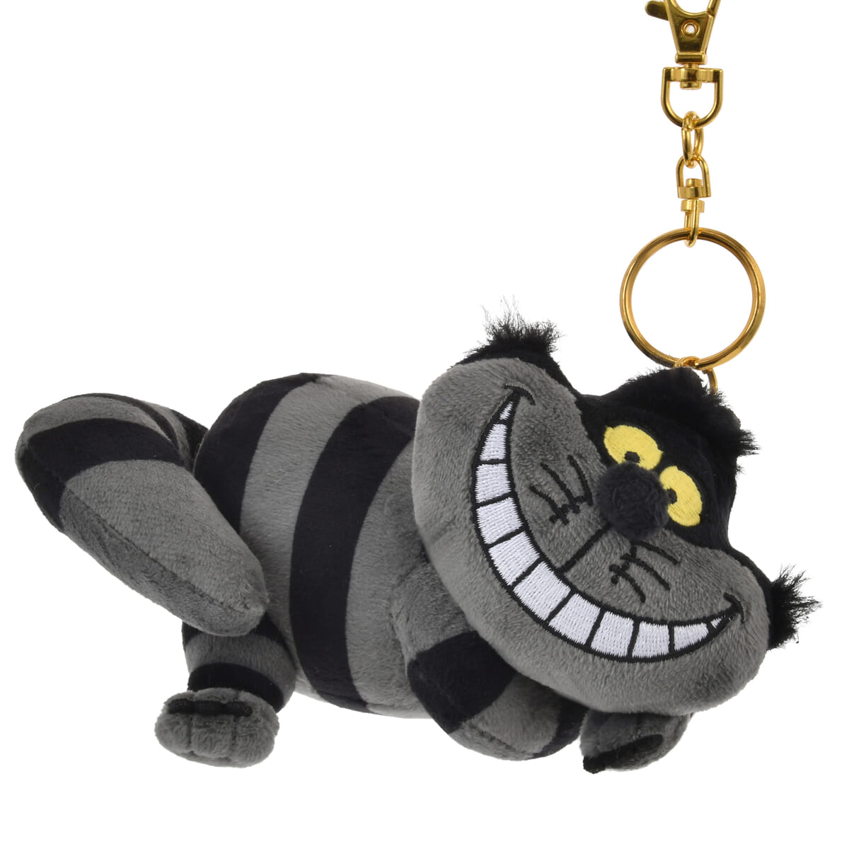 チェシャ猫 ぬいぐるみキーホルダー・キーチェーン 蓄光 ブラック CHESHIRE CAT