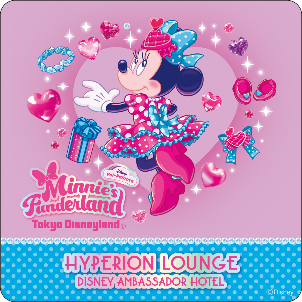 「ハイピリオン・ラウンジ」ディズニー・パルパルーザ“ミニーのファンダーランド”スペシャルドリンク　コースター