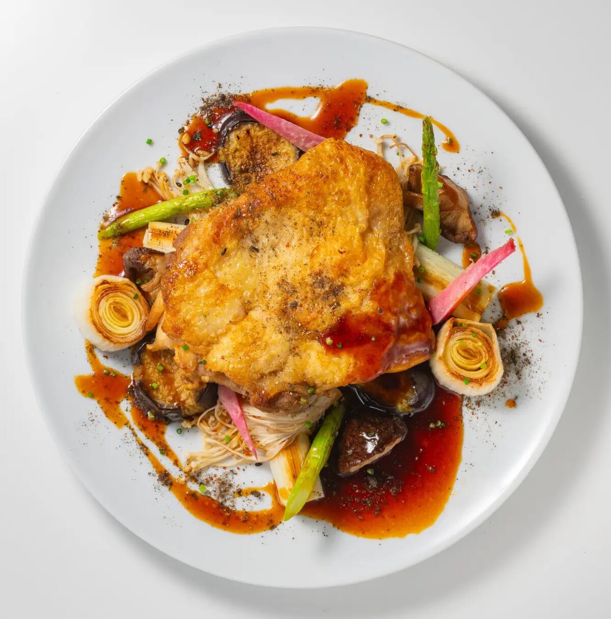 平日ランチ限定　山梨県産信玄どりもも肉と京都黒七味ポリネシアン