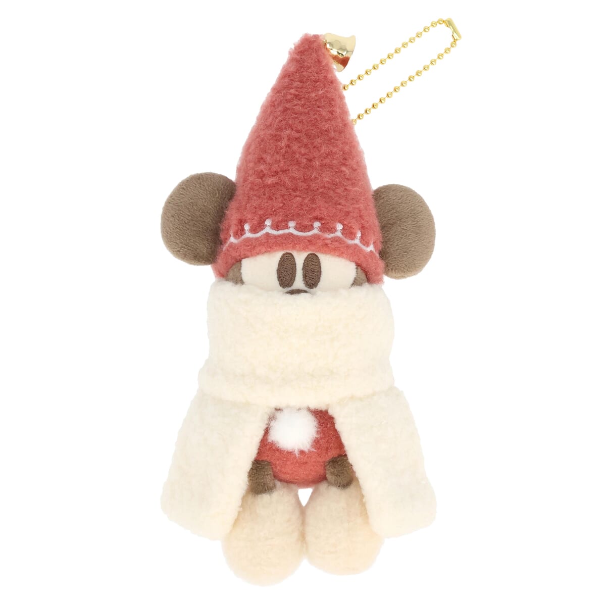 ぬいぐるみバッジ　くすみレッド