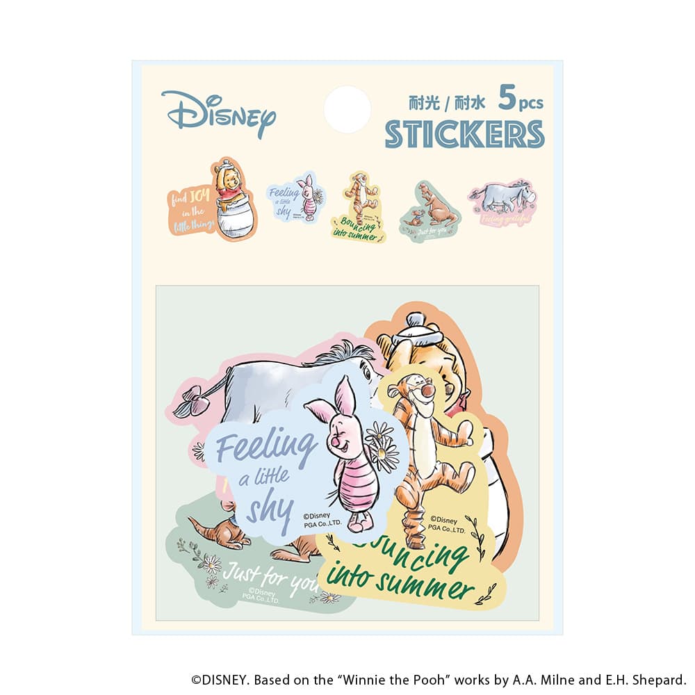 ステッカー 5PCSセット [くまのプーさん]