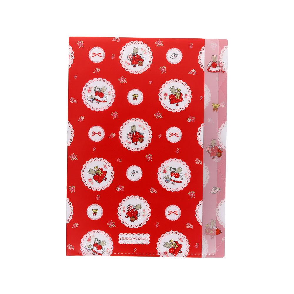 ダイカットクリアファイル5P マロンクリーム