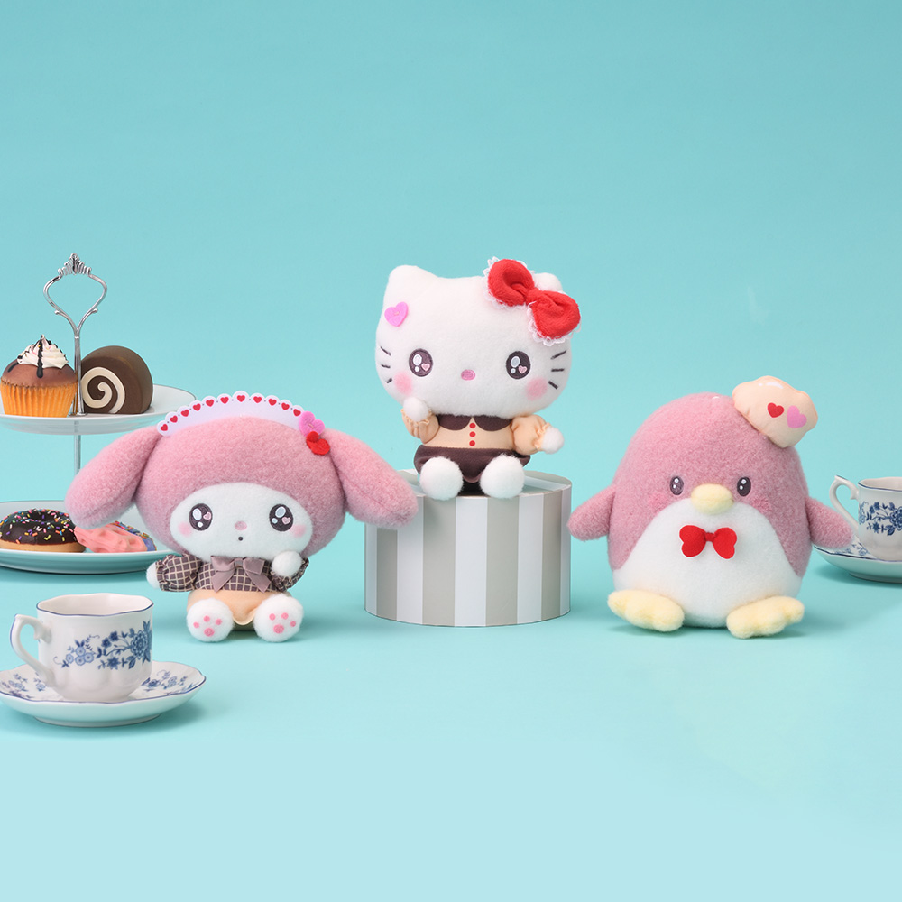 ゆるかわ　サンリオキャラクターズ　ぬいぐるみ　チョコケーキ