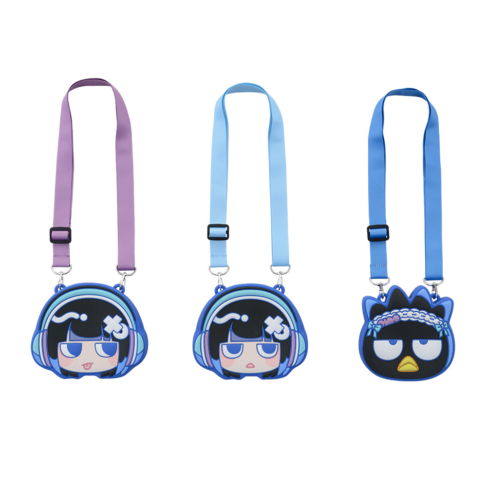 セガプライズサンリオ「ano×バッドばつ丸」　プラチナムザッカショルダー付シリコンポーチ