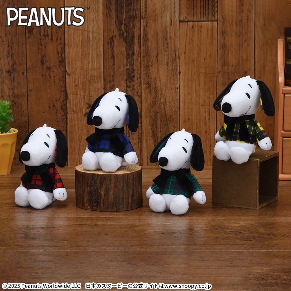 SNOOPY(TM)　マスコット　チェックファッション
