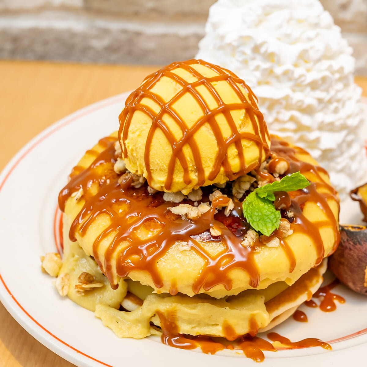 Eggs 'n Things「焼き芋ブリュレパンケーキ」3
