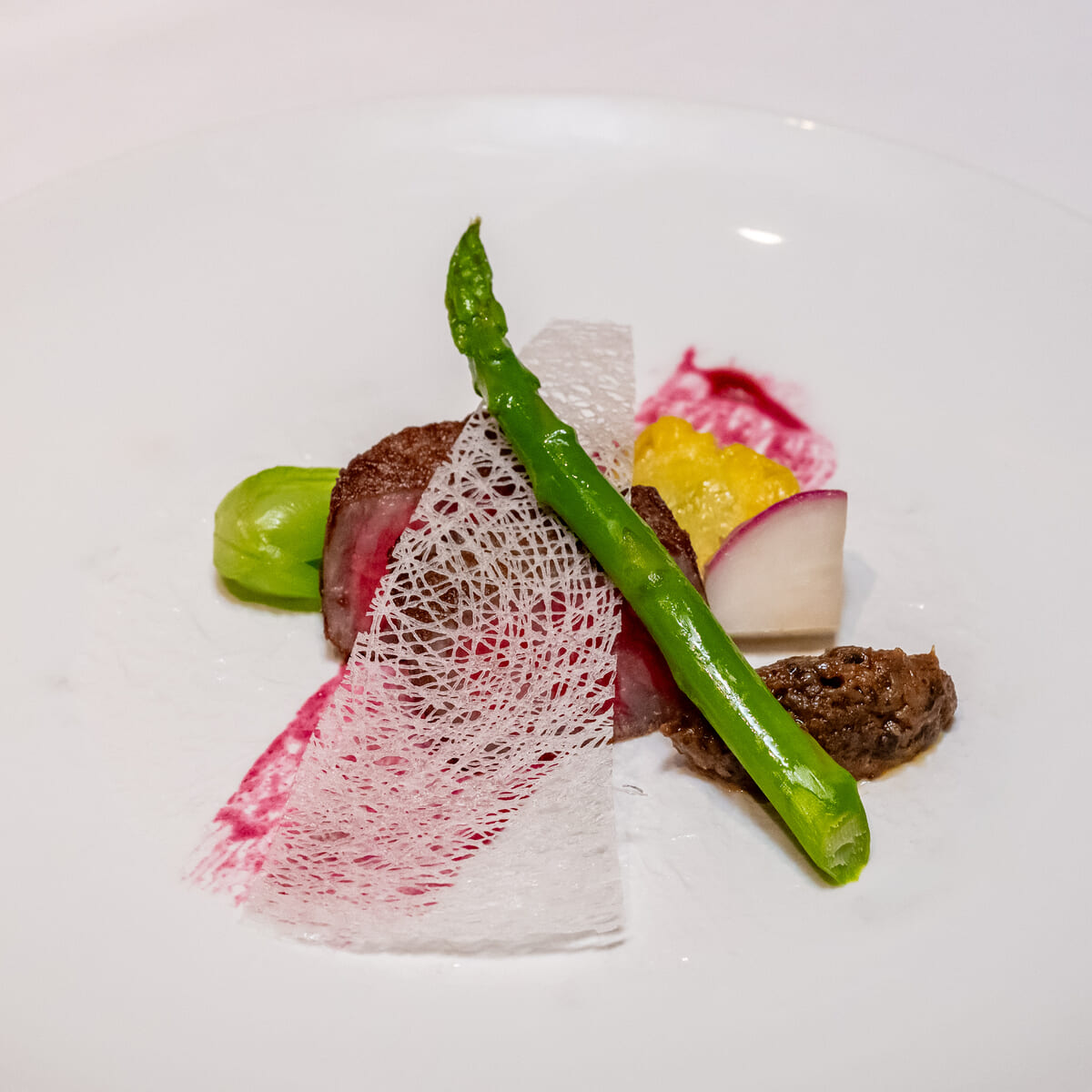 牛サーロインのソテー キノコ入りバーベキューソース