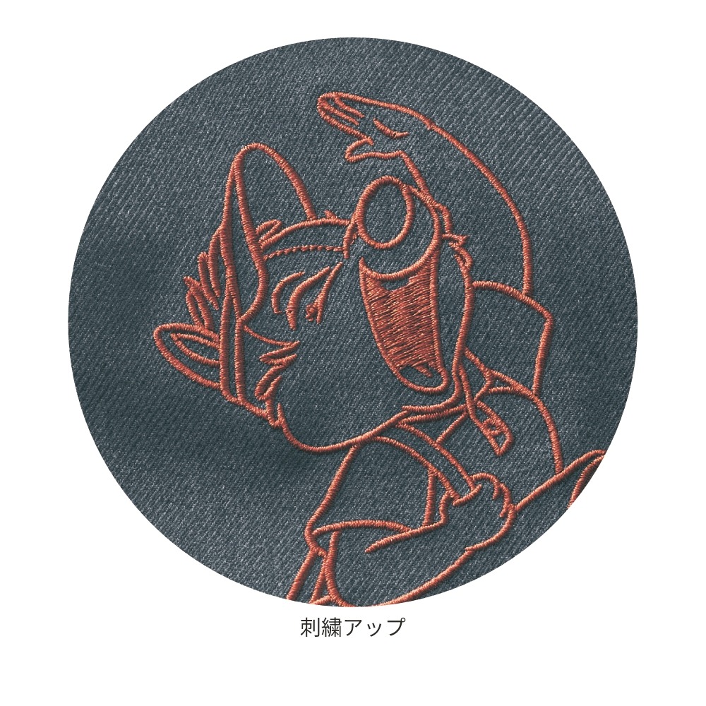 ワイドサロペットパンツ 刺繍アップ