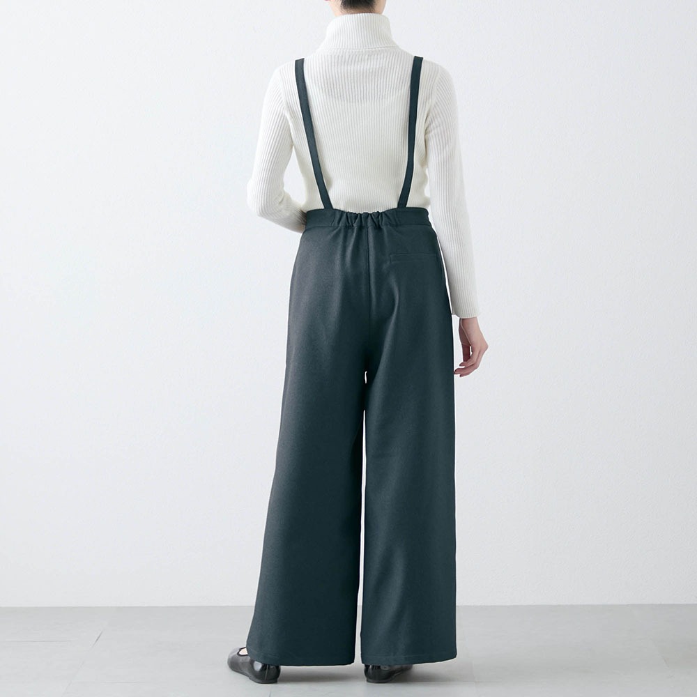 ワイドサロペットパンツ バックスタイル