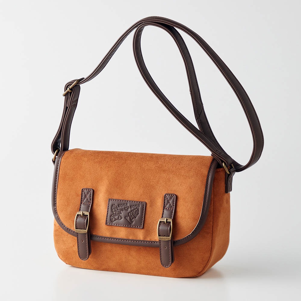 ヌバック調ショルダーバッグ　チップ＆デール