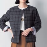 裏地プリントノーカラージャケット