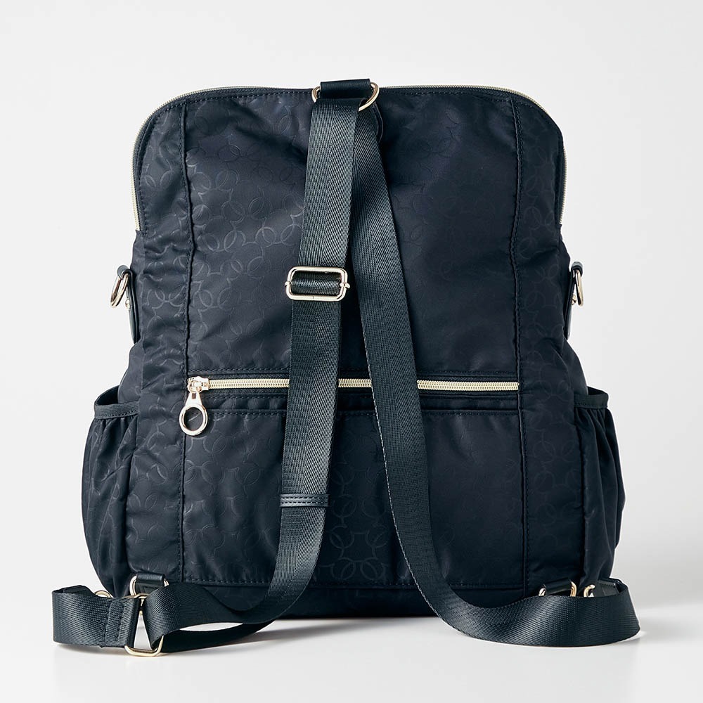 エンボス2WAYトラベルバッグ バックスタイル