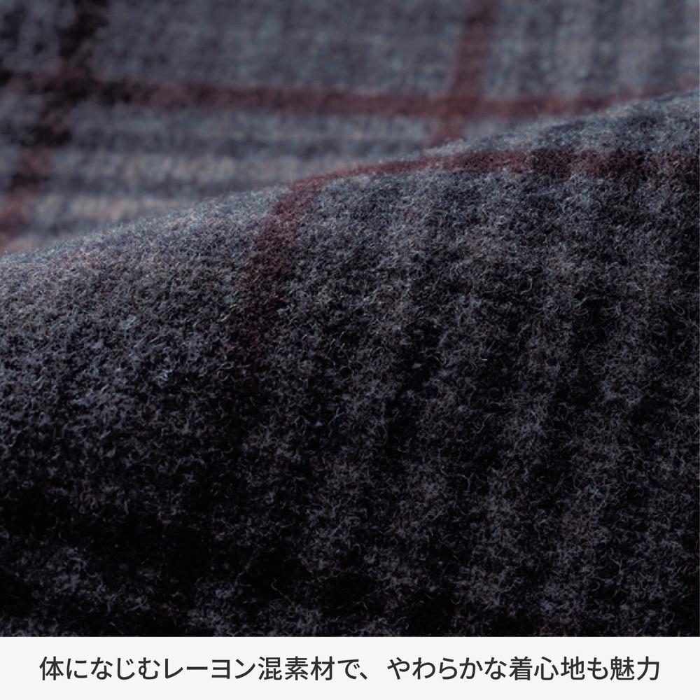 裏地プリントノーカラージャケット　素材アップ