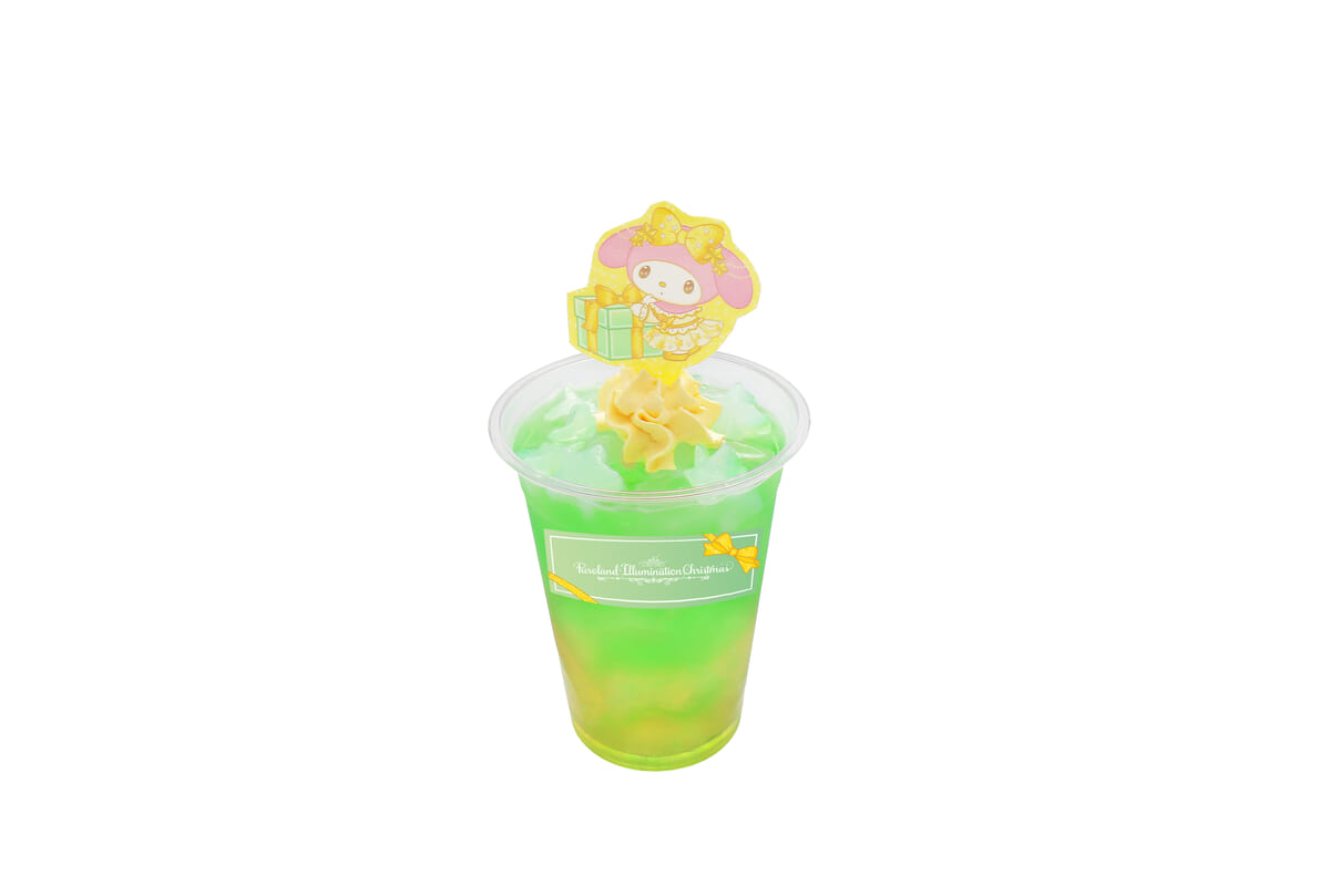 マイメロディのXmasプレゼント♪ナタデココメロンソーダ
