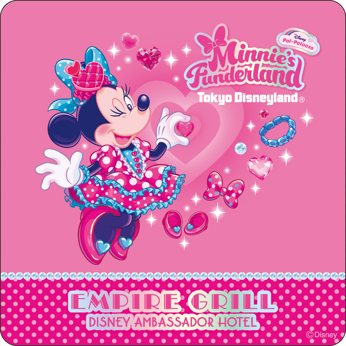 「エンパイア・グリル」ディズニー・パルパルーザ“ミニーのファンダーランド”スペシャルドリンク　コースター