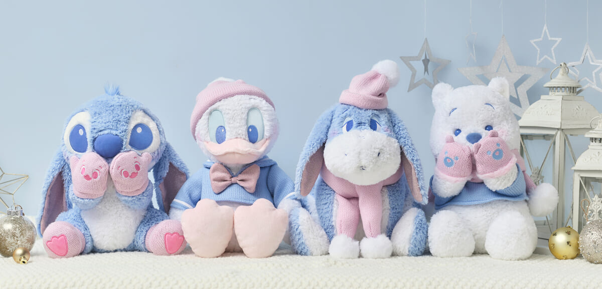 イーヨー ぬいぐるみ ピンク×ブルー Winter shiny color イーヨー 