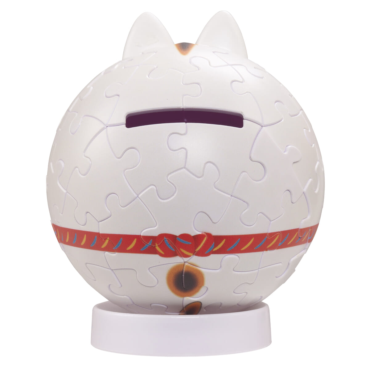 パズころりん招き猫白(背面)