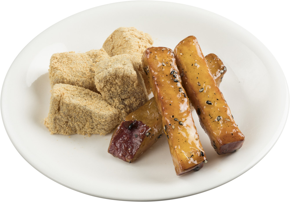 わらび餅と大学芋のどっちも盛り