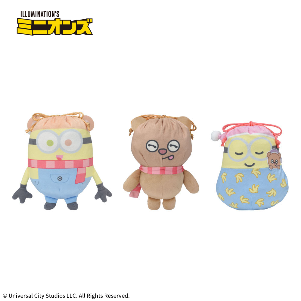 ミニオン　ぬいぐるみ巾着“ボブ＆ティム”