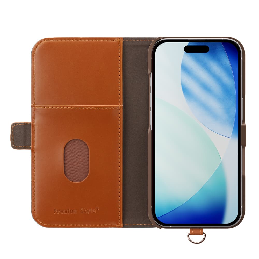 iPhone 17用 フリップカバー(ブルー)内側