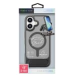 iPhone17 用 スタンド付きハイブリッドケース（MagSafe対応）ブラック（パッケージ）