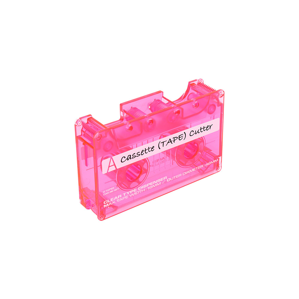 カセットテープカッター(クリアピンク)全体