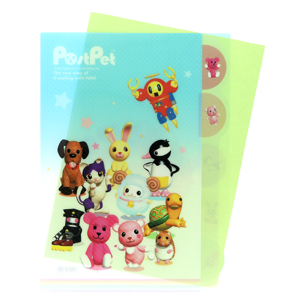 ダイカットクリアファイル5P　集合（使用イメージ）