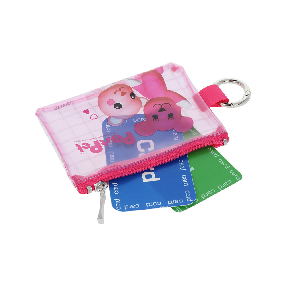 クリアミニポーチ　モモ＆コモモ（使用イメージ）