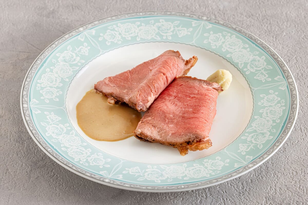 ジューシーなローストビーフ