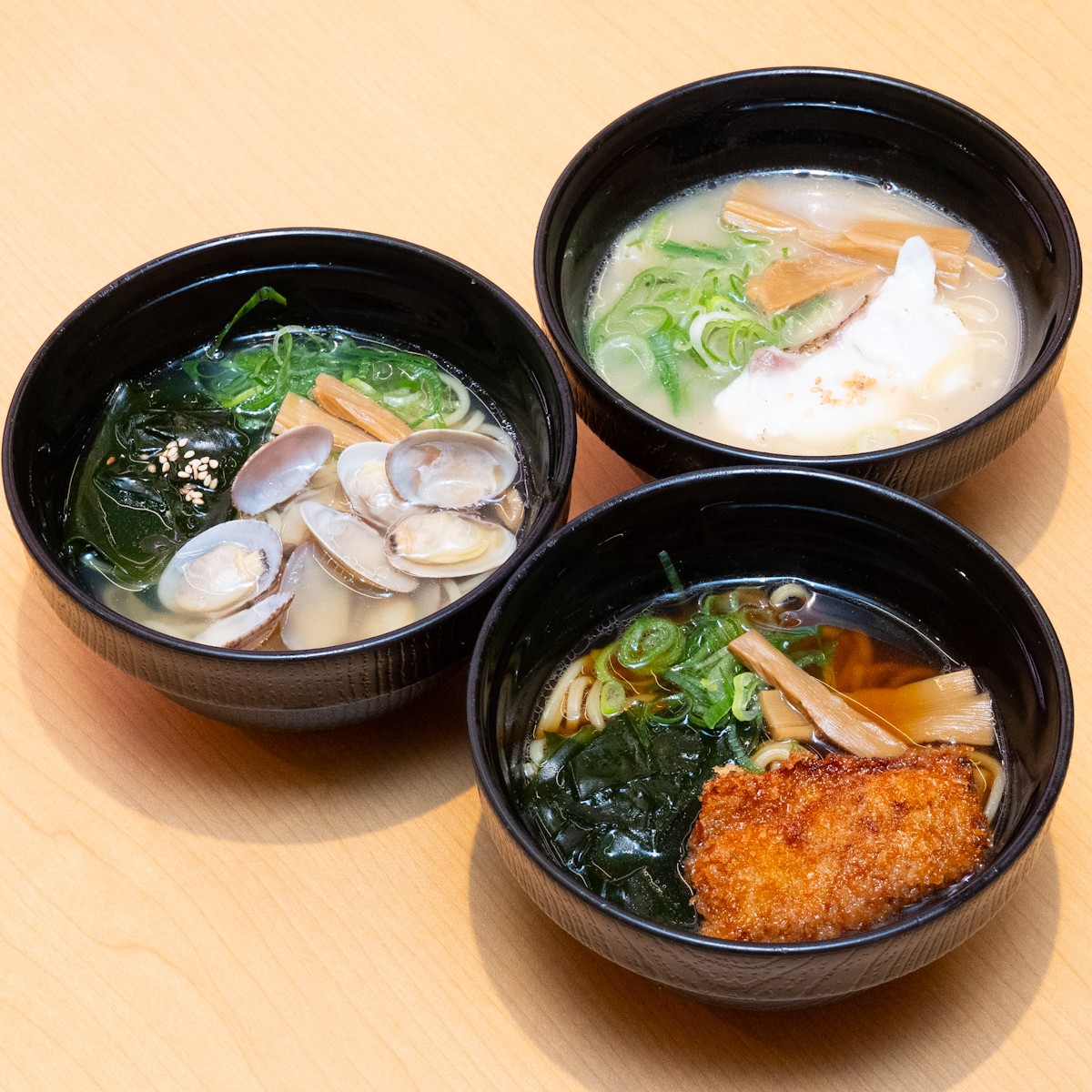 スシロー「新たな定番ラーメン（貝塩・まぐろ醤油・鯛白湯）」