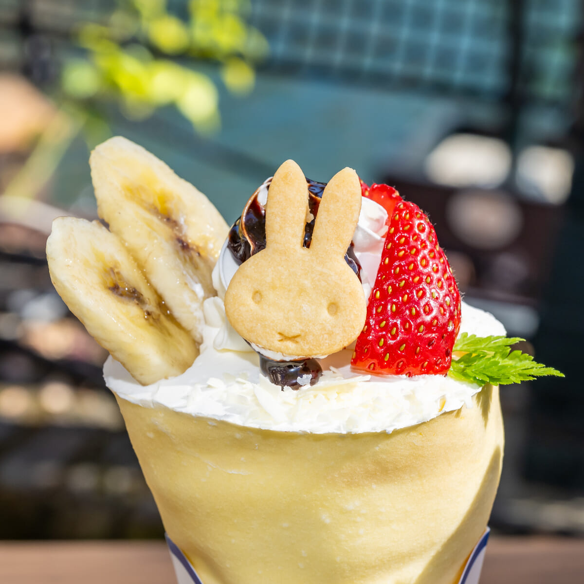 ミッフィーのバナナいちごクレープ　アップ