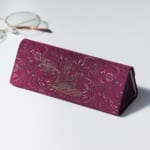 ジャカード織のメガネケース