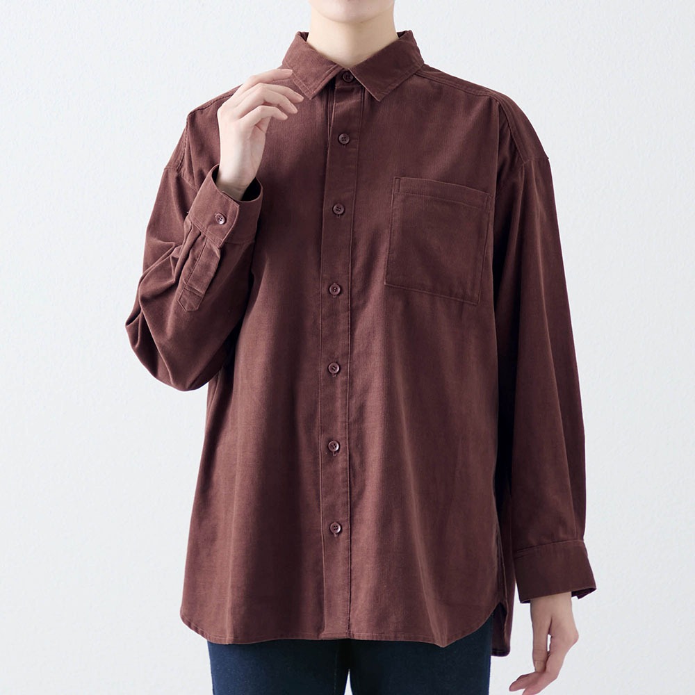 ユニセックスコーデュロイシャツ　グーフィー