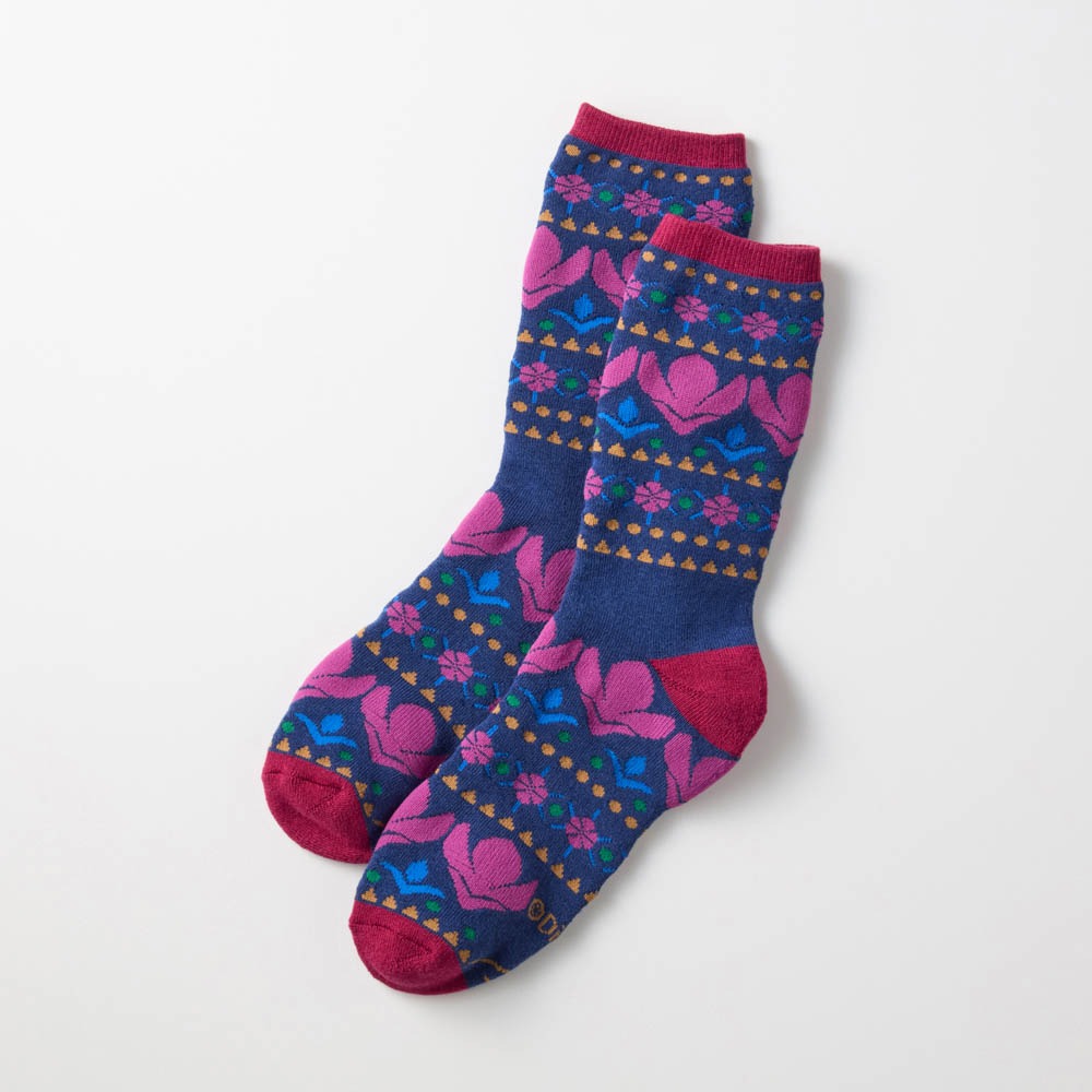 吸湿発熱糸のあったか裏パイルソックス　アナ雪