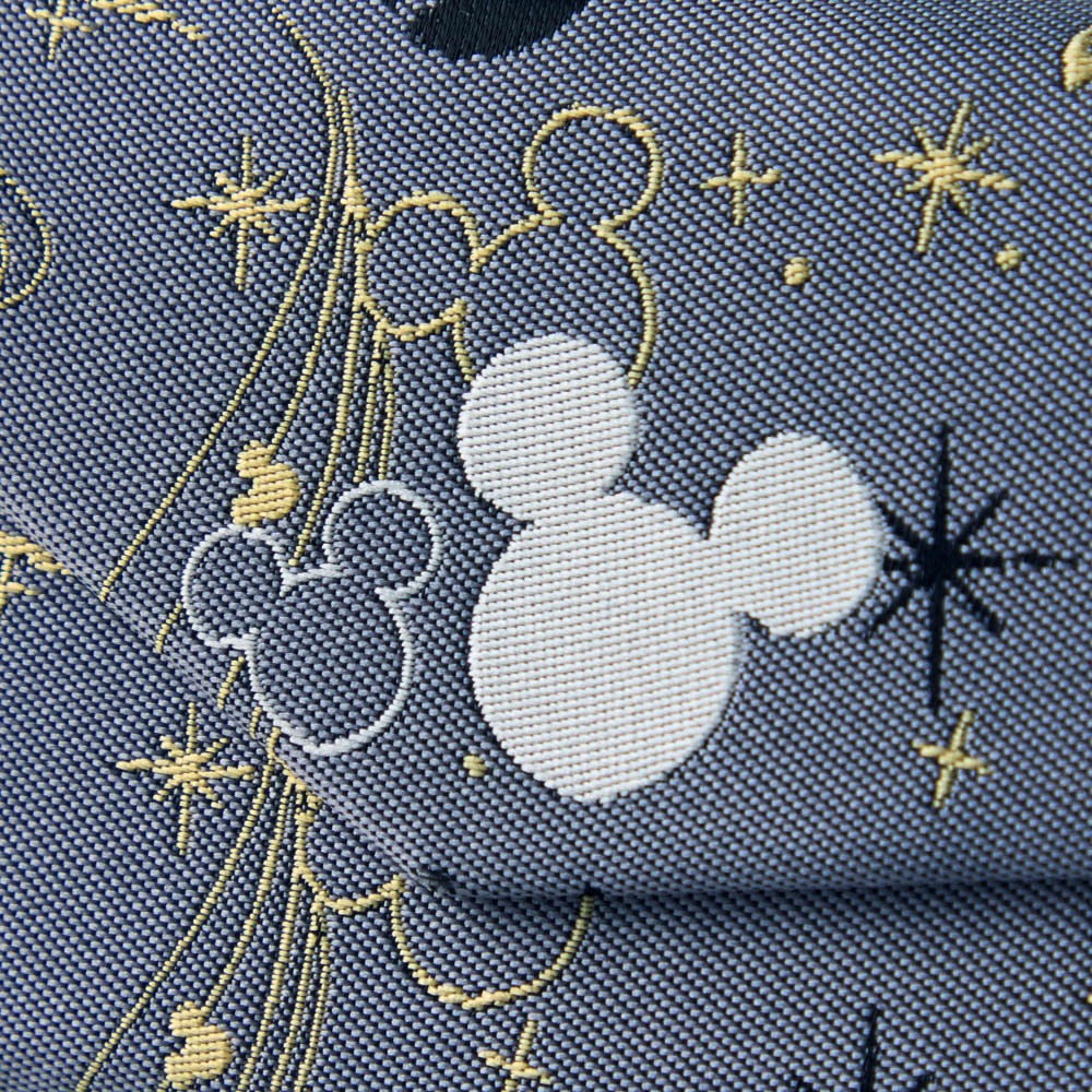 織り柄が美しいジャカード素材の眼鏡ケース ミッキーモチーフ デザインアップ