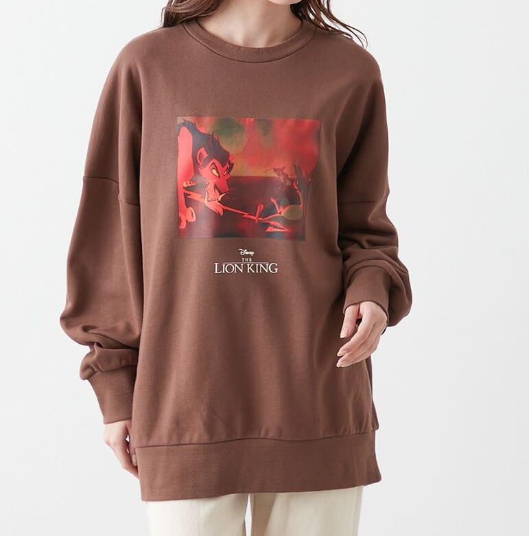 オーバーサイズ裏毛チュニック　ライオン・キング