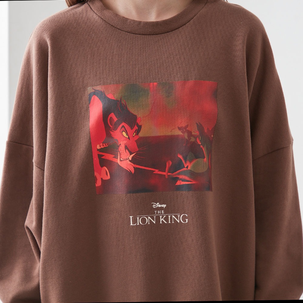 オーバーサイズ裏毛チュニック　ライオン・キング　デザインアップ