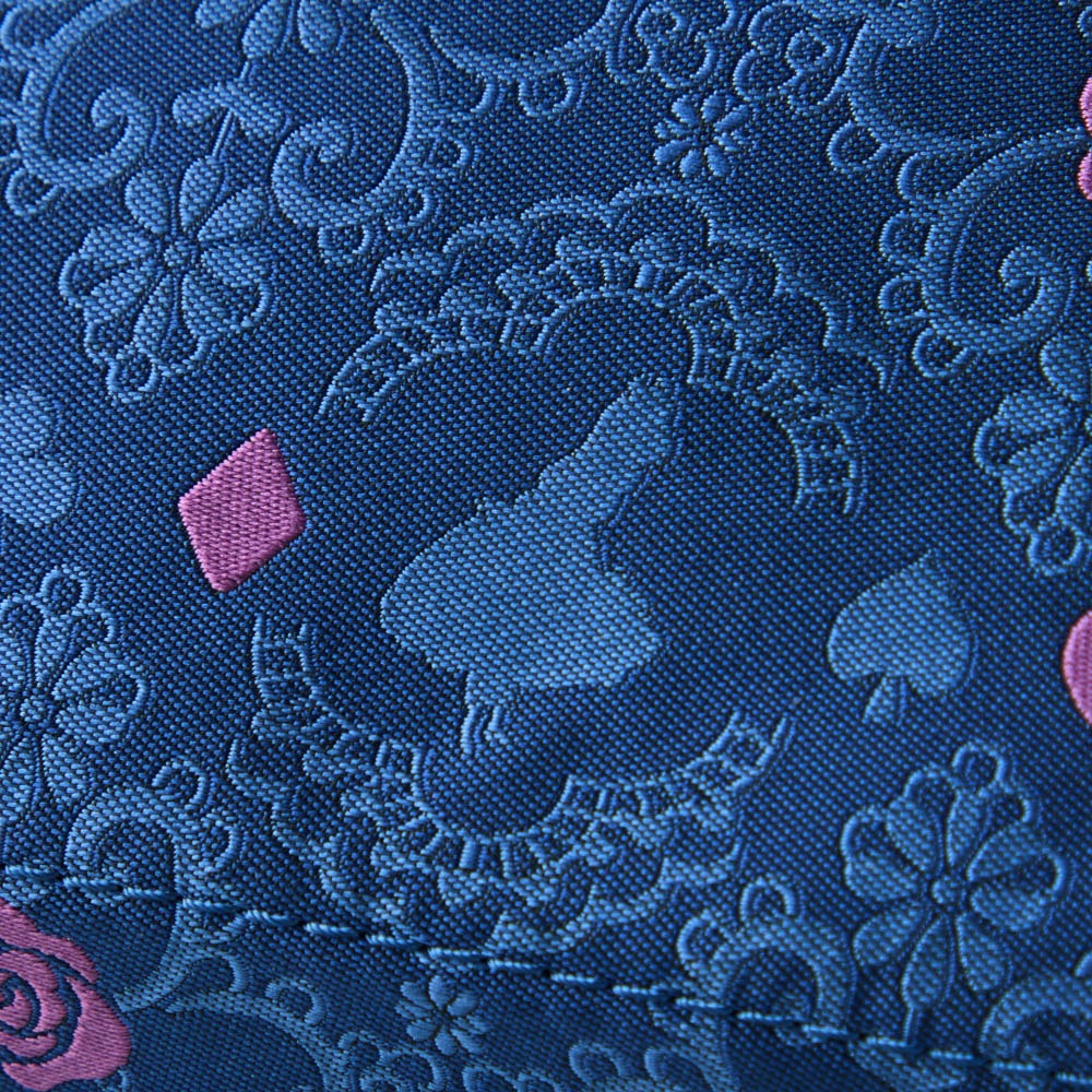 織り柄が美しいジャカード素材のがばっと開くポーチ　アリス　デザインアップ