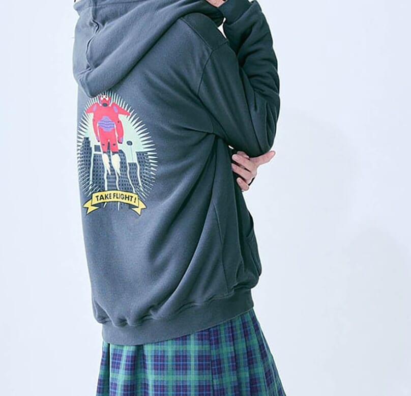 裏ボアパーカー　ベイマックス　バックスタイル